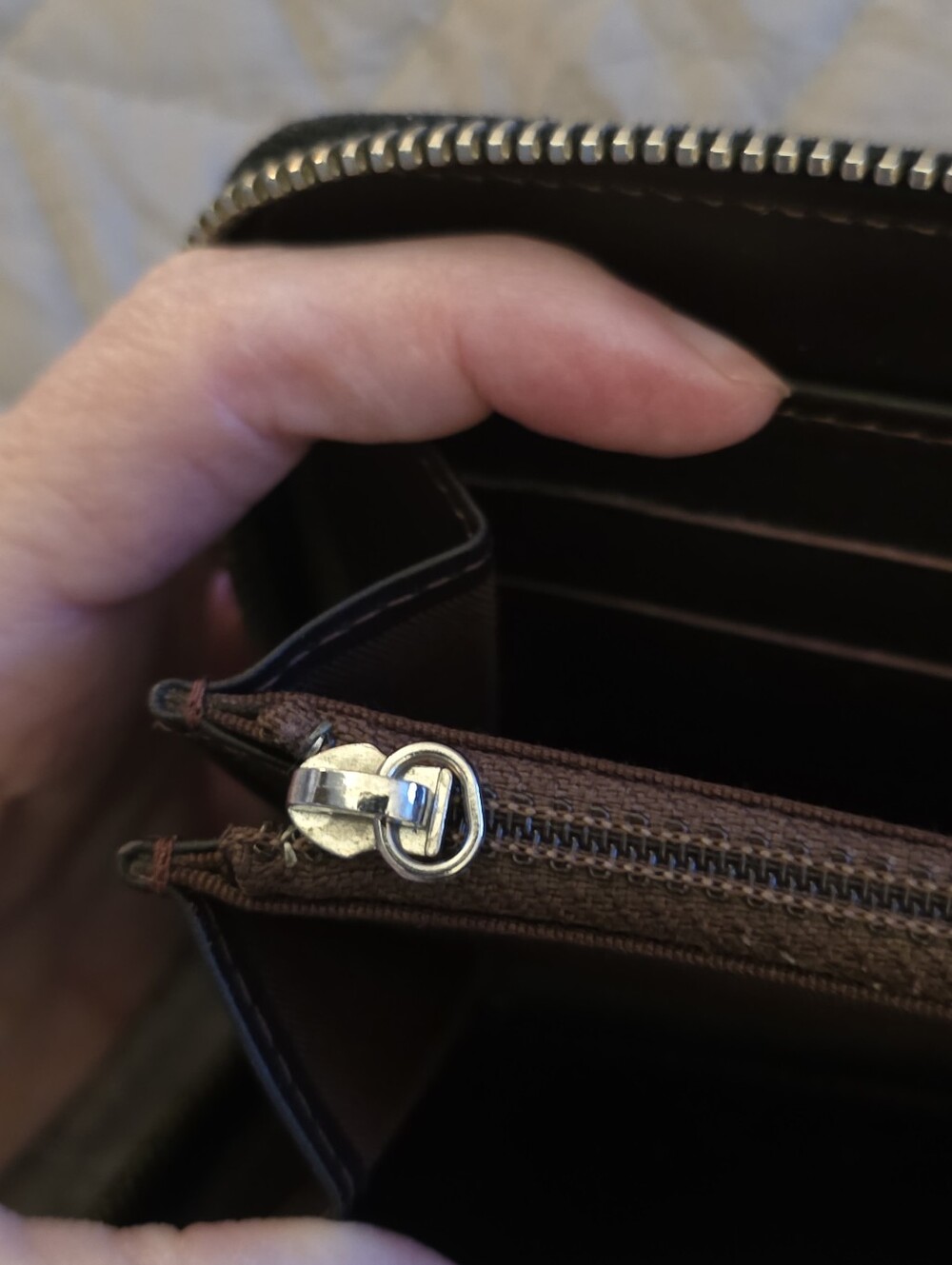 Chanel Caviar Quilted Large Zip Around Organizer Wallet Black/ LIKE NEW ! - Picture 10 of 11
